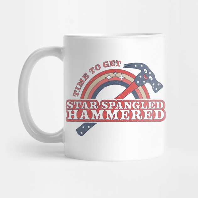 Time To Get Star Spangled Hammered 4th Of July Funny Hammer by OrangeMonkeyArt